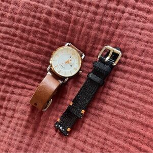 One Eleven men’s SW1 stainless steel watch with brown leather and black strap